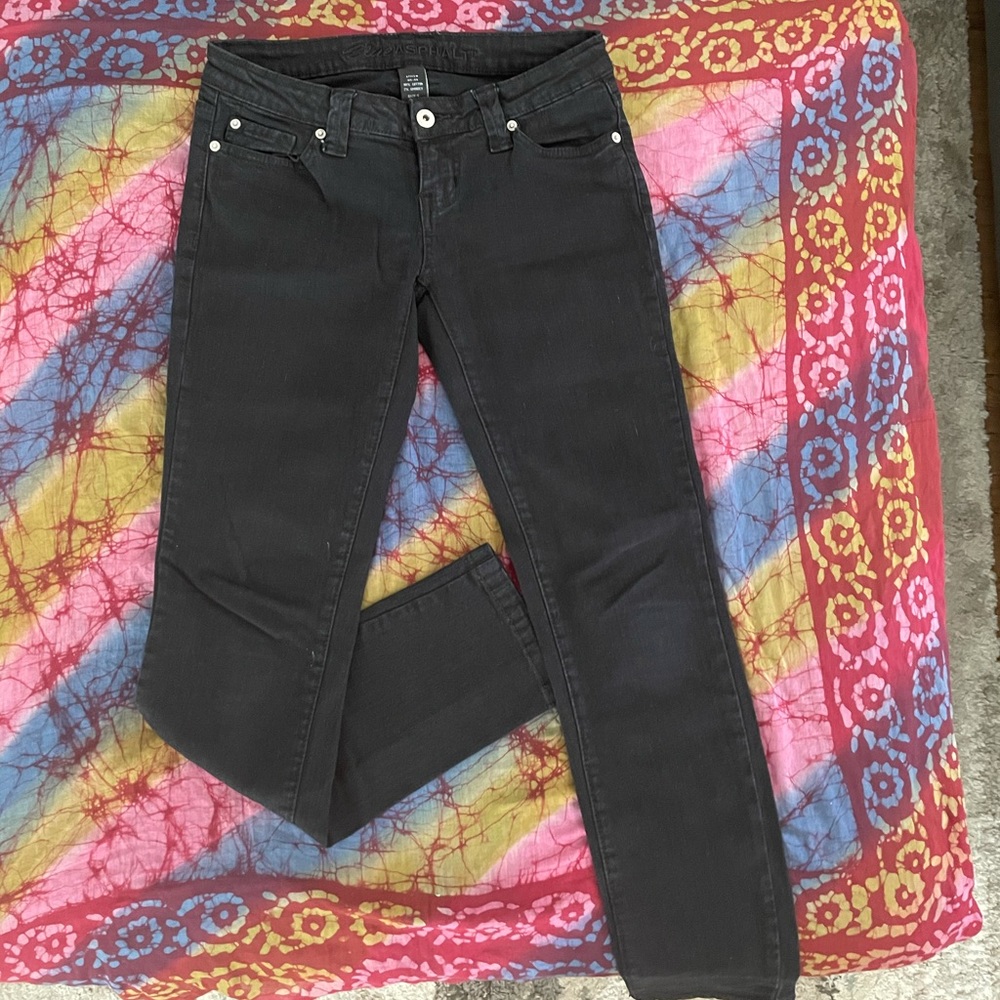 Blue Asphalt Black Skinny Jeans- Size 5 Short